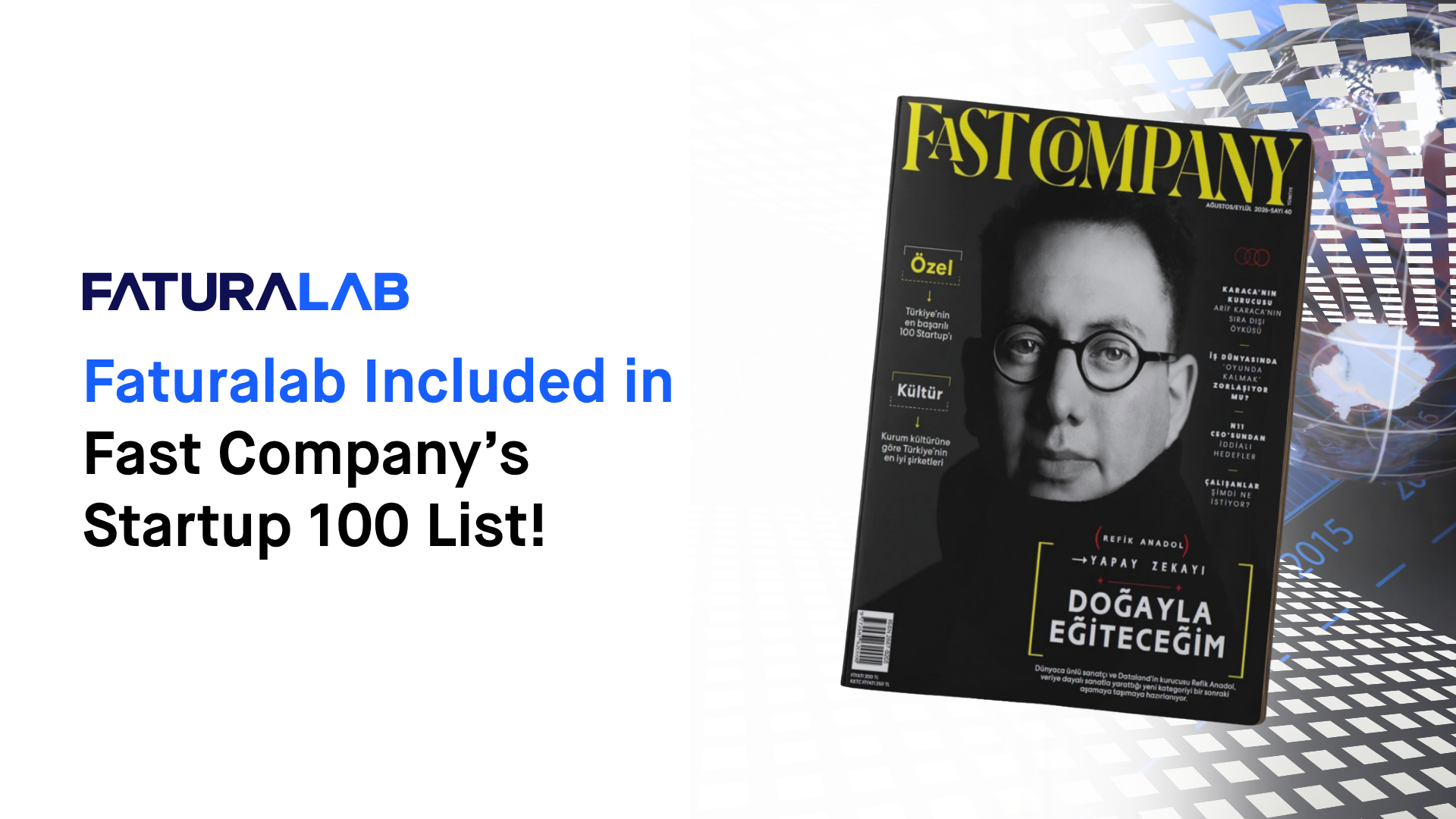 Faturalab Included in Fast Company’s Startup 100 List!